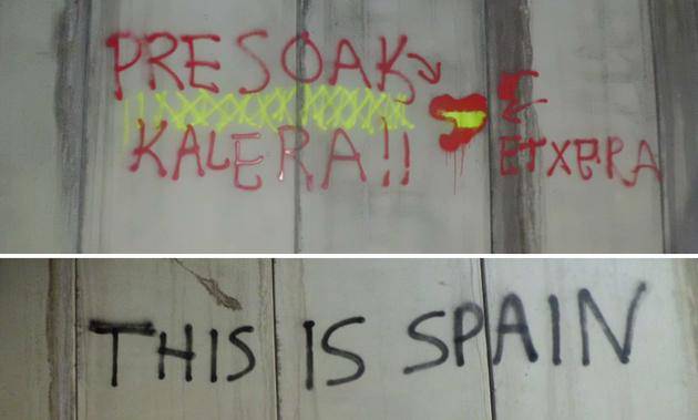 Eraso faxista salatu dute Lesakako gazteek ere 