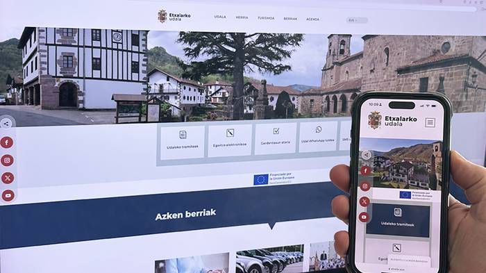 Etxalarko Udalak web orria erabat berritu du eta orain erabilgarriagoa da telefono mugikorretan