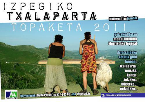 Izpegiko Txalaparta Topaketa eginen da irailaren 11n