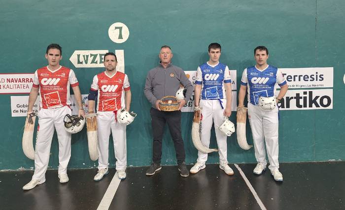 Iruñeko Alde Zaharreko erremonte txapelketako finalerdietan seguru izanen dira Uterga eta Mitxeo
