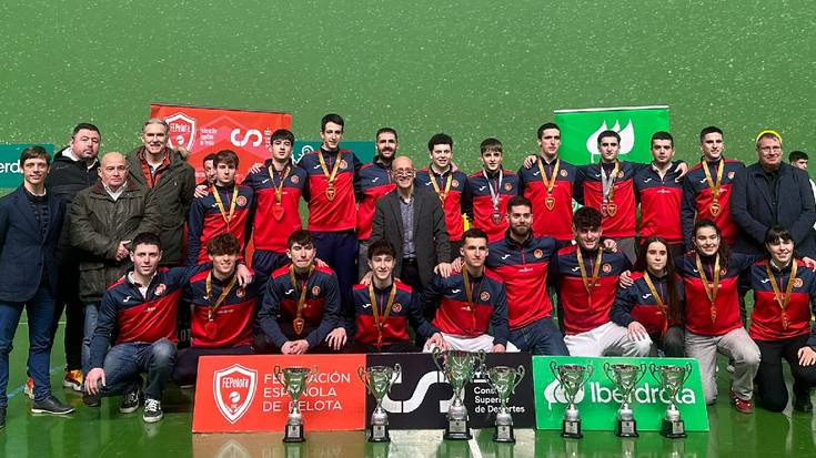 Goizuetako Salaberriatarrak eta Sunbillako Bertiz txapeldun Espainiako gazte mailako federazio arteko pilota txapelketan