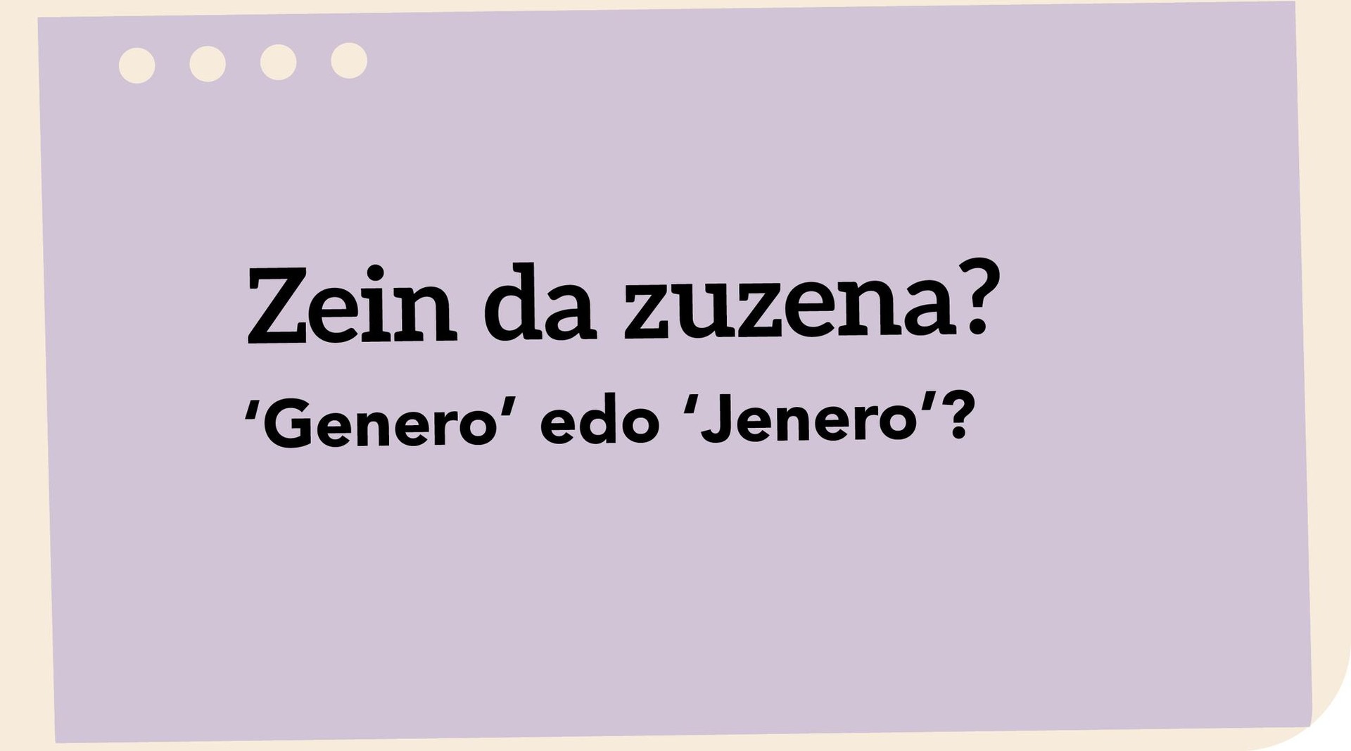 ‘Genero’ edo ‘Jenero’?