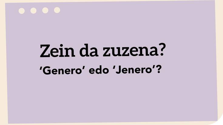 ‘Genero’ edo ‘Jenero’?