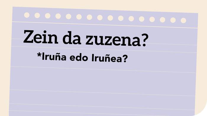 *Iruña edo Iruñea?