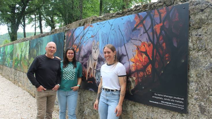«Naturaren zaintza eta errespetua» aldarrikatzeko murala aurkeztu dute Beran