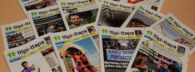 Ttipi-ttapa hamabostekaria da Nafarroan gehien irakurtzen den euskarazko argitalpena