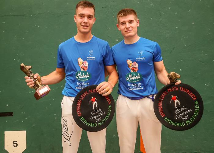 Beñat Apezetxea goizuetarra txapeldun Antiguako pilota txapelketan