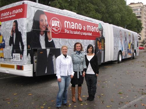 Lan arriskuez sentsibilizatzeko UGTren autobusa Beran izanen da urriaren 5ean