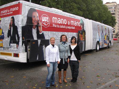 Lan arriskuez sentsibilizatzeko UGTren autobusa Beran izanen da urriaren 5ean