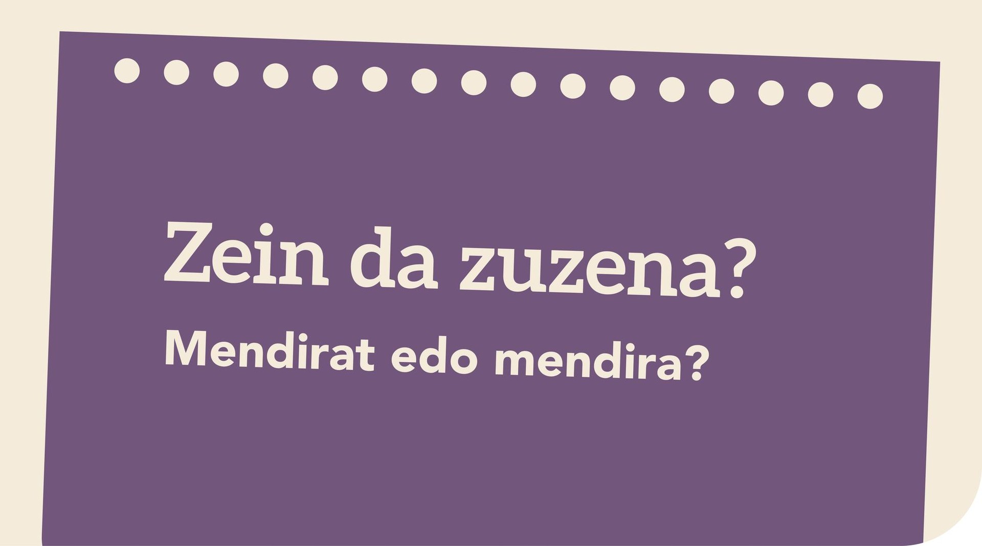 Mendirat edo mendira?