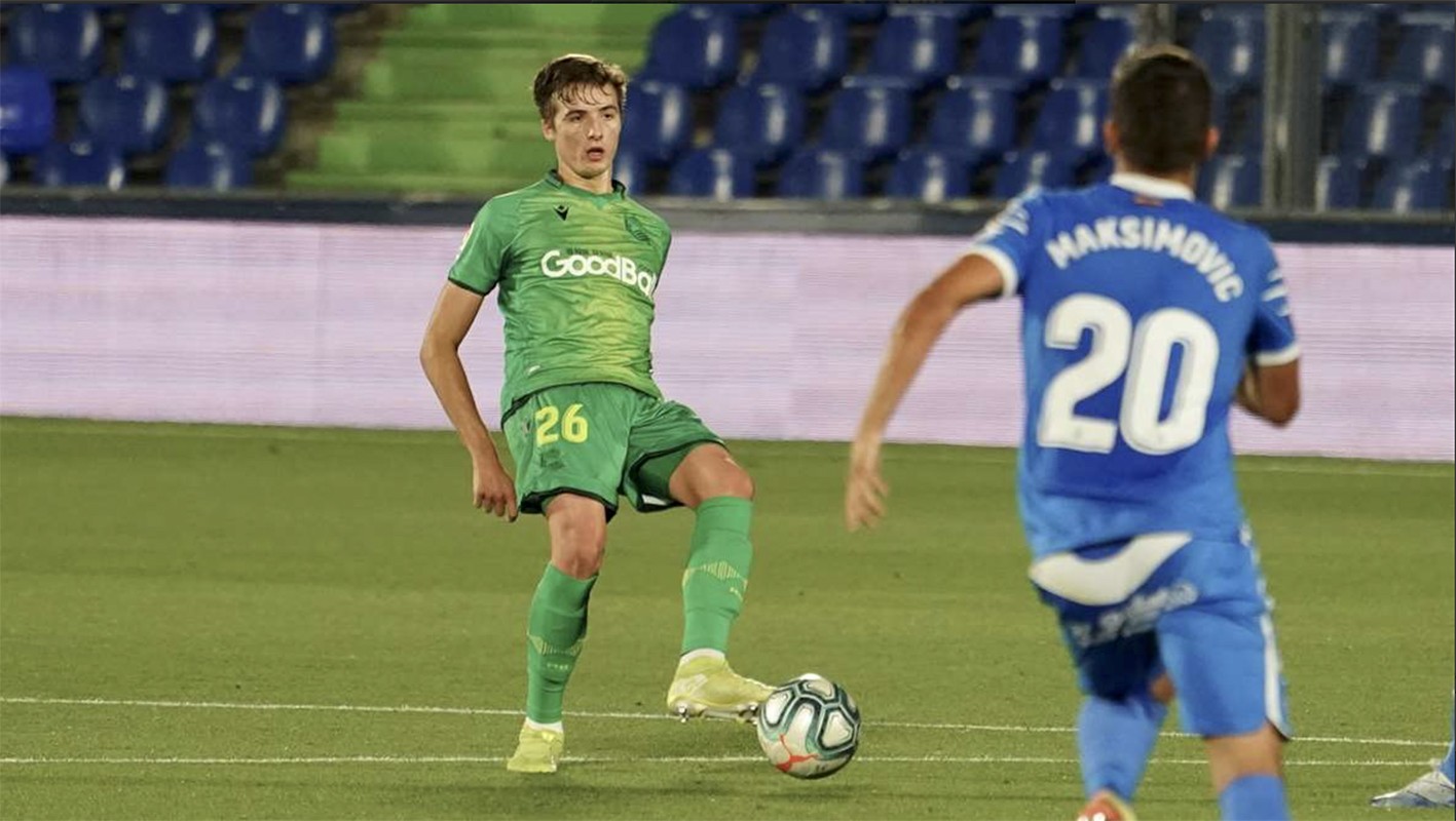 Realaren futbol talde nagusiarekin debuta egin du Jon Pacheco elizondoarrak