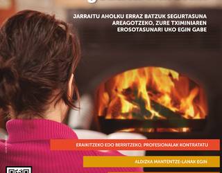 Tximiniako suterik ez gertatzeko aholkuak eman ditu Nafarroako Suhiltzaileen Zerbitzuak