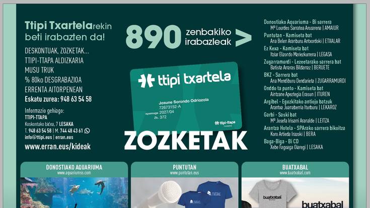 ZOZKETAK ttipi-ttapa 890 zk.