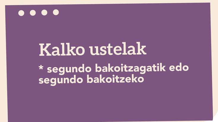 '*Segundo bakoitzagatik' edo 'Segundo bakoitzeko'?
