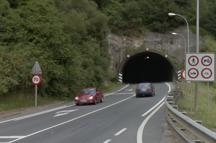 N-121-A errepidean, Alkaiagako tunela itxiko dute ortzegun arratsean