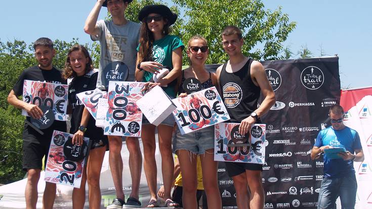 Aimar Otxoteko lesakarra eta Maddalen Jimenez beratarra Triku Trail mendi lasterketako podiumera igo dira