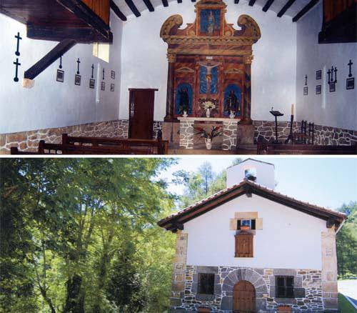 Santa Kruz ermita goitik behera zaharberritu dute herritar batzuek 