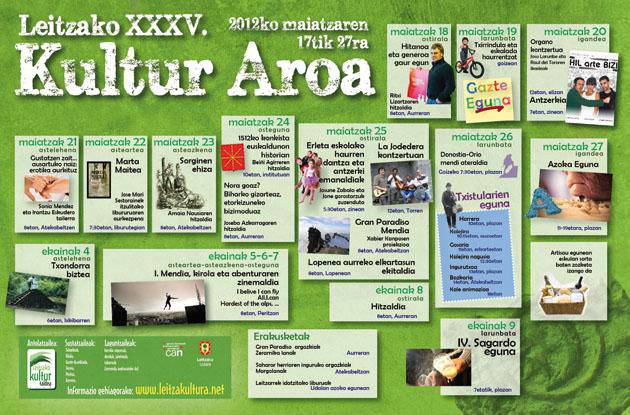 Txistulari Eguna eta XXXIV. aldiz eskulangintza azoka eginen dira Kultur Aroaren barne