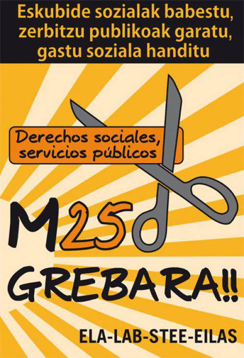 Euskal Herriko gehiengo sindikalak greba deitu du sektore publikoan maiatzaren 25erako