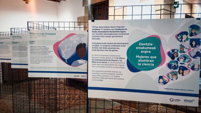 'Zientzia-emakumeak argira' erakusketa ikusgai egonen da gaurtik martxoaren 13ra Donezteben