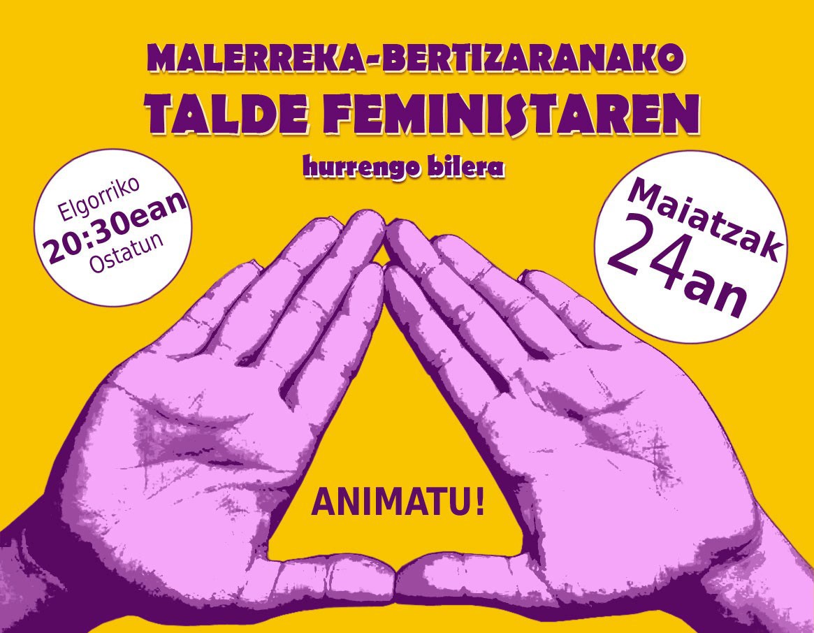 Malerreka-Bertizaranako talde feministak bilera eginen du maiatzaren 24an