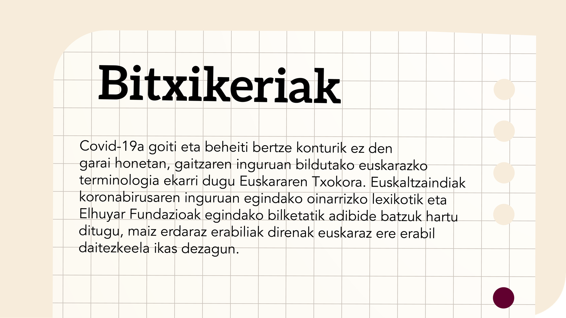 Maskara, berrogeialdi, bideodei... Koronabirusa euskaraz