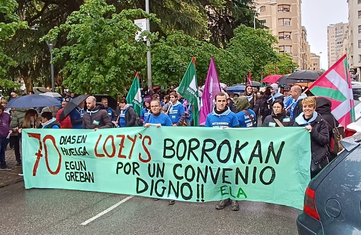 Lozy'seko langileak Iruñean izan dira Langilearen Nazioarteko Egunean