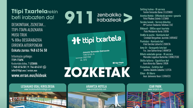 ZOZKETAK ttipi-ttapa 911 zk.