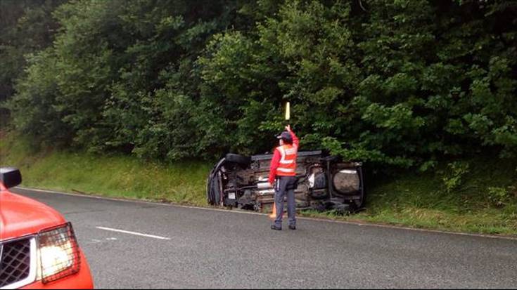 Pertsona bat zauritu da Otsondo aldean izandako istripuan