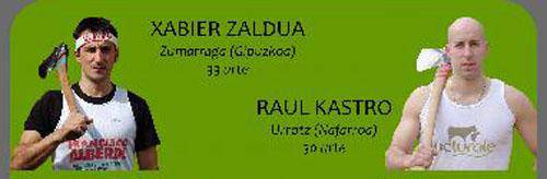 Raul Kastro urroztarraren eta Xabier Zalduaren arteko aizkora apustua jokatuko da igande eguerdian Donezteben