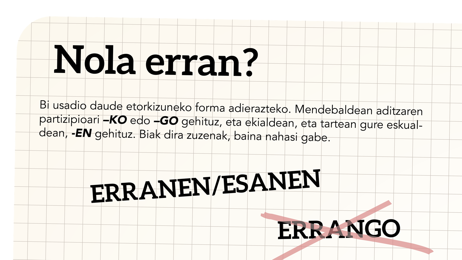 *'Errango' ez da zuzena!