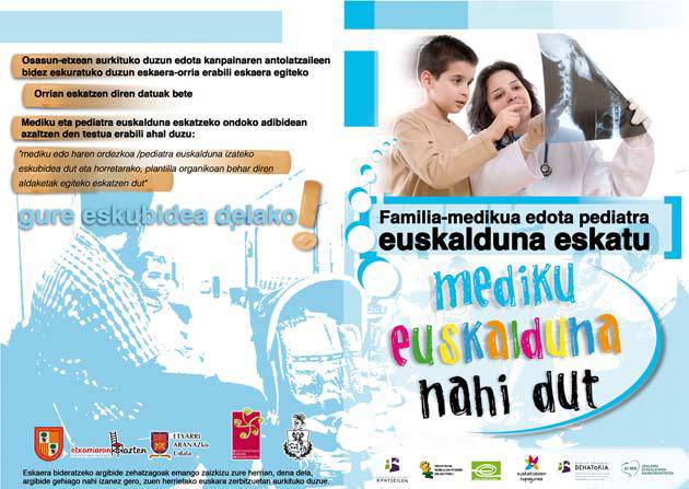 Mediku edota pediatra euskalduna eskatzeko kanpaina hasi da