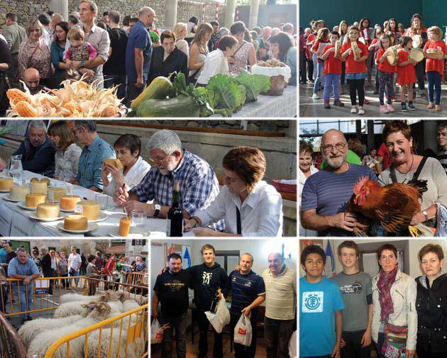 Tuanekobordako gazta eta Oskoze­ne­ko aharia  Base­rritarren Eguneko sarituak 