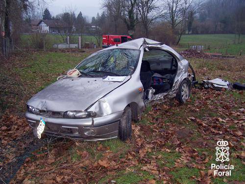 38 urteko emakume lesakarra zauritu da Gartzainen izandako auto istripuan