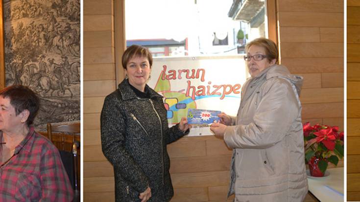 200 euroko hiru erosketa bono banatu ditu Berako Larun Haizpe elkarteak