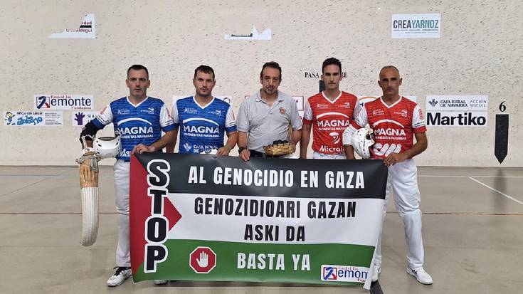 Palestinako genozidioa salatu dute Nafarroako erremonte txapelketan ere