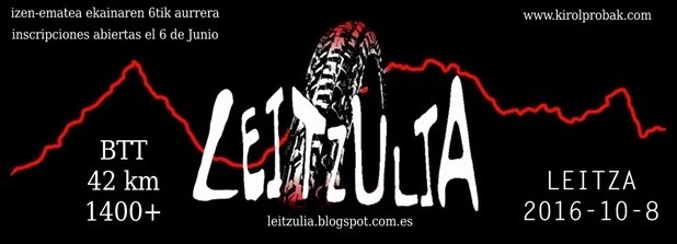 Ekainak 6, LEITZULIA BTT izen-ematea!