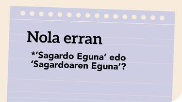 '*Sagardo Eguna' edo 'Sagardoaren Eguna'?