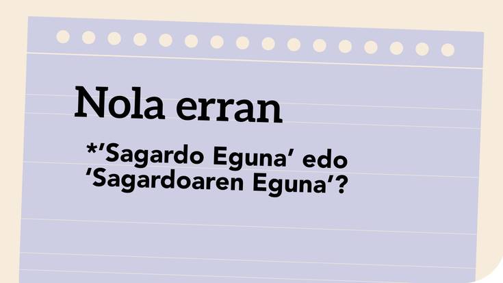 '*Sagardo Eguna' edo 'Sagardoaren Eguna'?