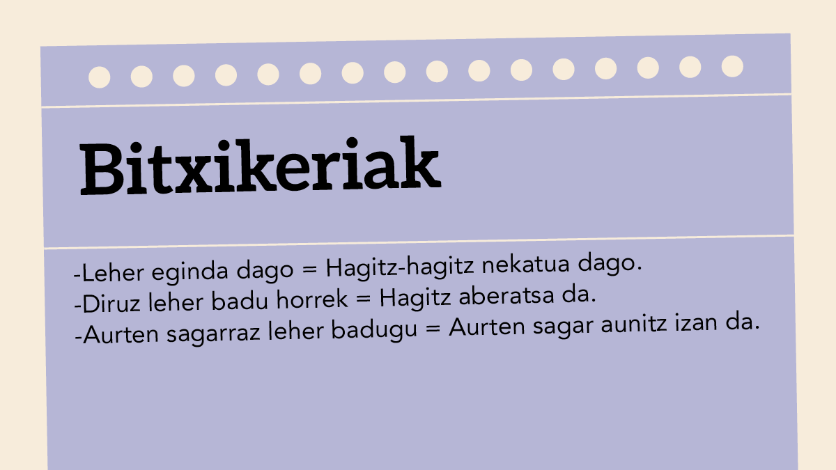 Leher egin, diruz leher...