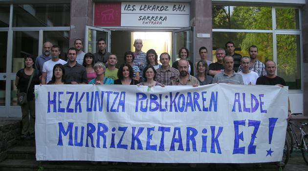 Murrizketen kontrako mobilizazioekin segitzen dute hezkuntza publikoan