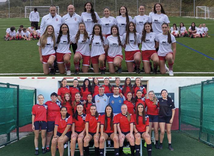 Aurrerako eta Baztango neska gazteek futbol derbia izanen dute igande arratsaldean Leitzan