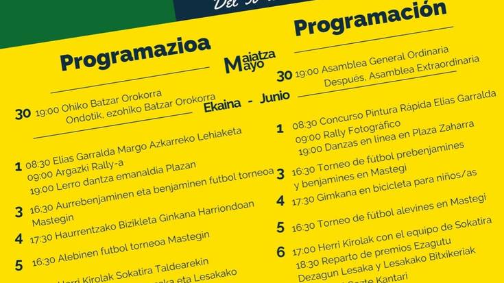 Beti Gaztek ekitaldiz beteriko egunak izanen ditu ondokoak