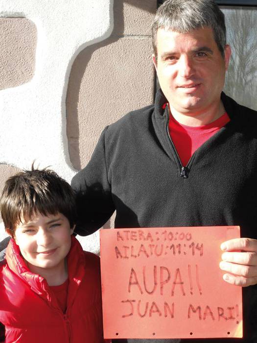 Ordu eta 14 minututan  egin du Juanok etxetik Atxuriarat gan-etorria