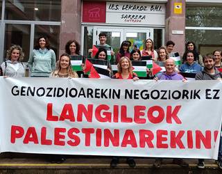 Hezkuntzan ere segida handia izan du Palestinaren aldeko lanuzteak