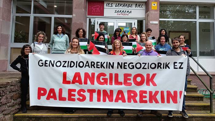 Hezkuntzan ere segida handia izan du Palestinaren aldeko lanuzteak
