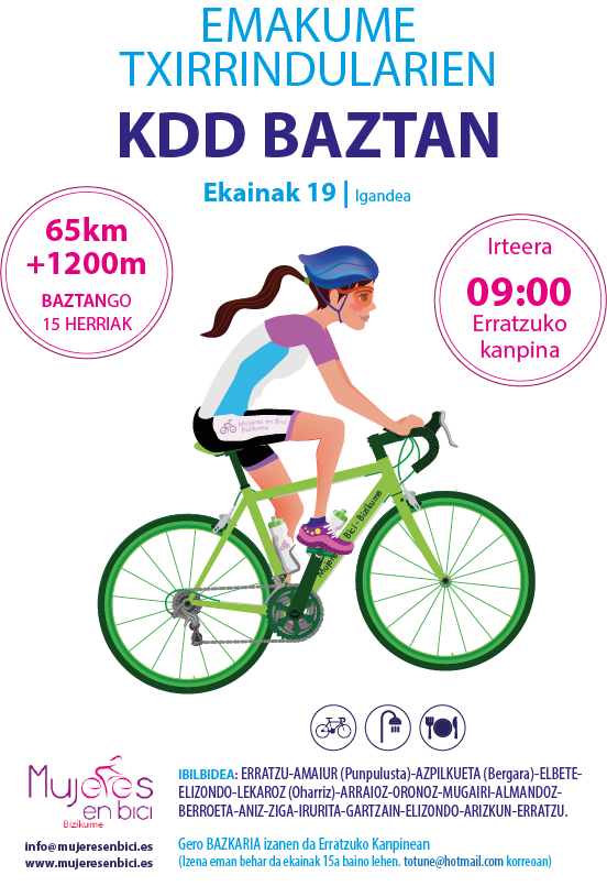 Emakumeen bizikleta ibilaldia. BAZTANen