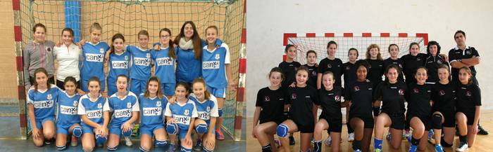 Futbol-8 eta eskubaloiko derbiak jokatuko dituzte eskualdeko neska gazteek