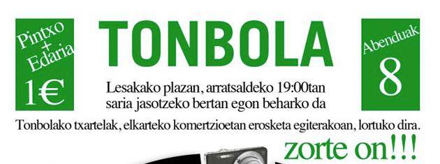 Lesakako Zerbitzuen Elkarteak tonbola antolatu du abenduaren 8an