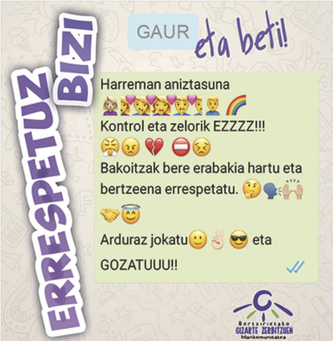 Inauterietan ere errespetuzko harremanak eskatu ditu Bortzirietako Gizarte Zerbitzuen Mankomunitateak